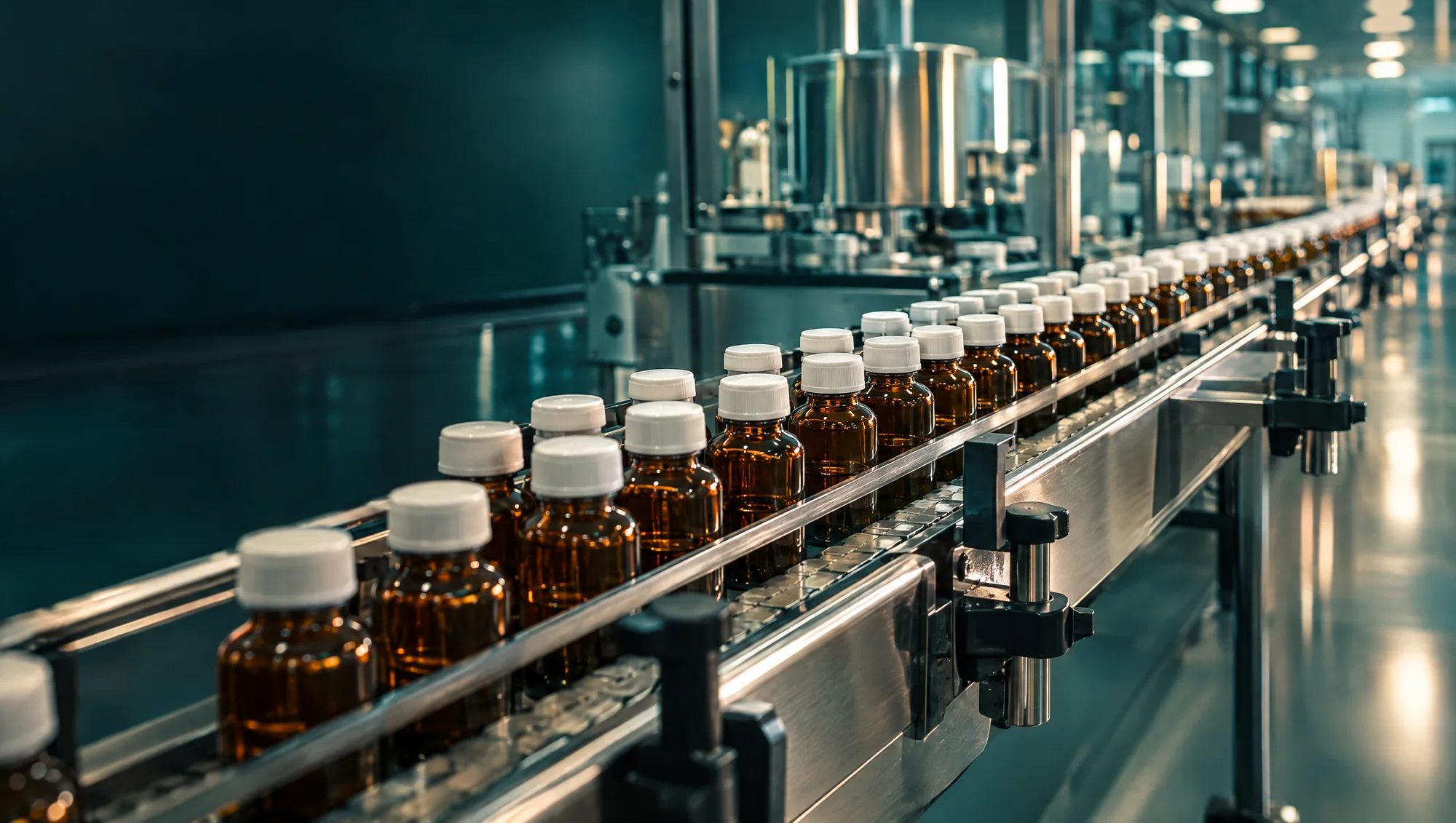 Illustrative pharmaceutical manufacturing line
